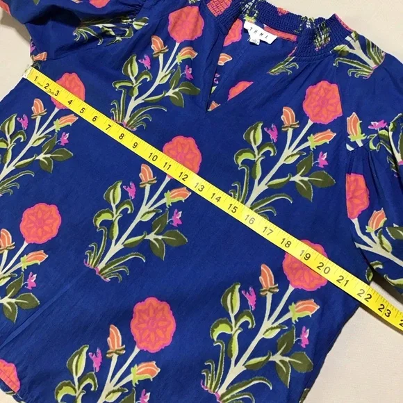THML Blue and Pink Floral Blouse - Picture 11 of 11